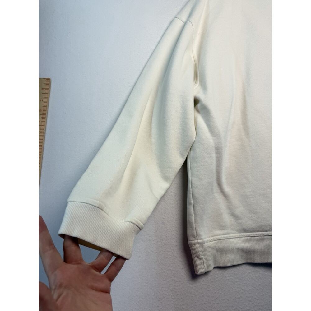 Vintage FILA Men Sweatshirt XL White 1/4 Zip Mock Neck Pullover Logo 90s Active - Picture 12 of 16